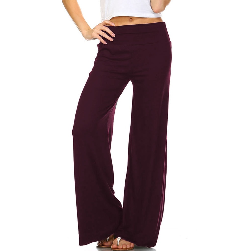 Simplicitie Palazzo Pants - Burgundy